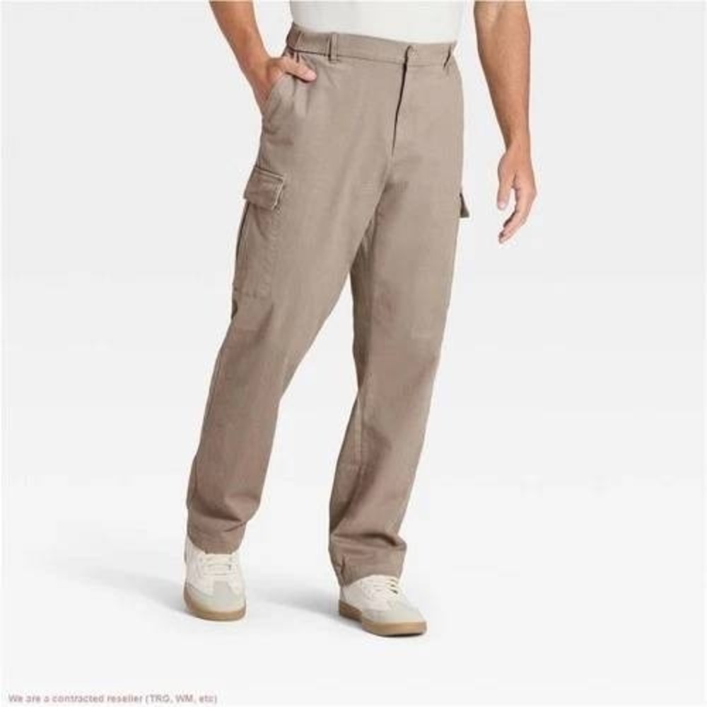 Goodfellow & Co Mens Vintage Cargo Pants Khaki Straight Leg Size Small NWT